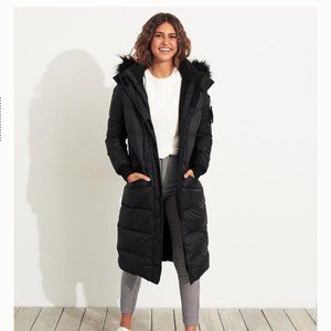 hollister longline puffer parka